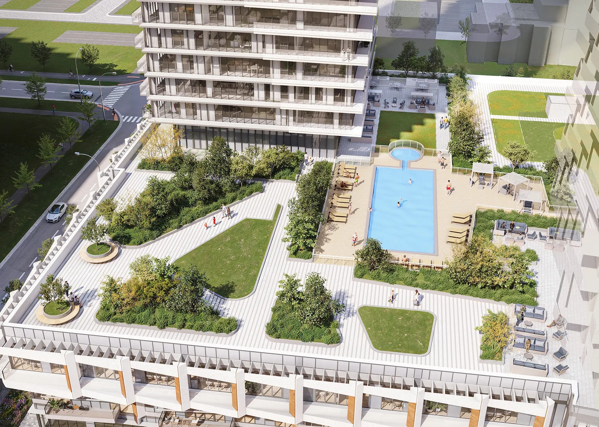 Aquanova Condos at Lakeview Village rendering